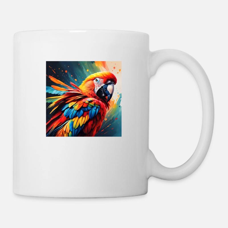 Parrot colorful 1 - Mug - white