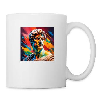 Michelangelo David farbig - Tasse - Weiß - Rechts