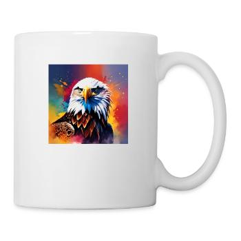 Adler farbig - Tasse - Weiß - Rechts