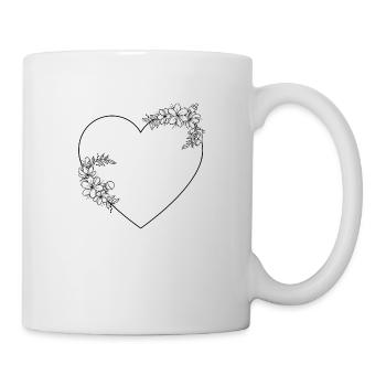 Rahmen Herz - Tasse - Weiß - Rechts