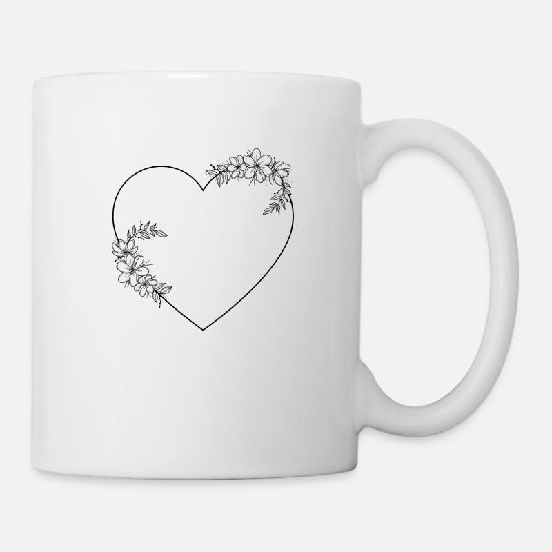 Cadre Coeur - Mug blanc - blanc