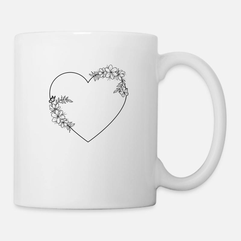 Cadre Coeur - Mug blanc - blanc