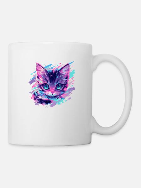 Chat cosmique - Mug blanc - blanc
