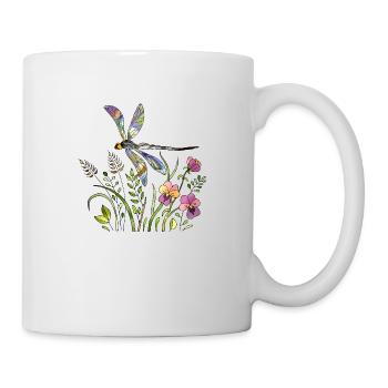 Libellule - Mug blanc - blanc - Droite