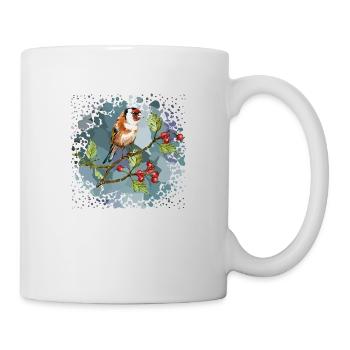 Bunter Vogel - Tasse - Weiß - Rechts