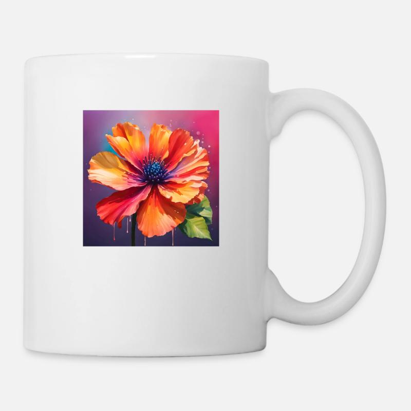 Blume - Tasse - Weiß