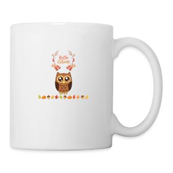 Herbst Eule - Tasse - Weiß - Rechts