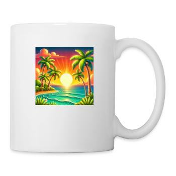 Sunset on a tropical island - Tasse - Weiß - Rechts