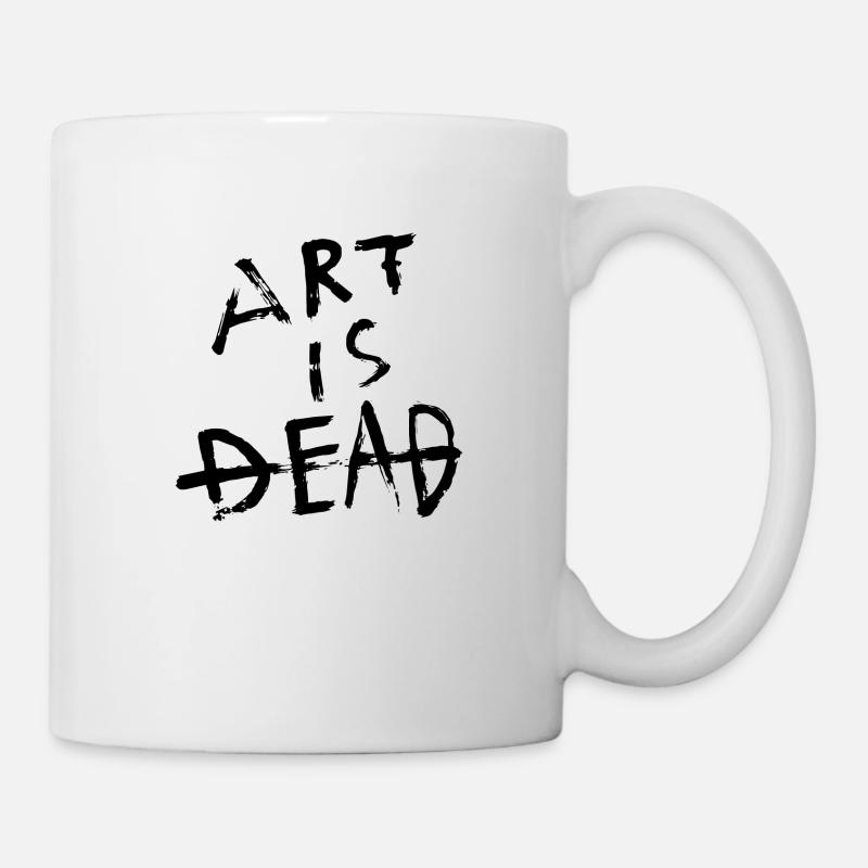 Art is dead - Schwarz - Tasse - Weiß