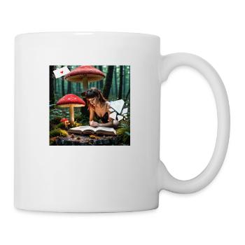 Reading in the magical forest. - Mug - white - Right