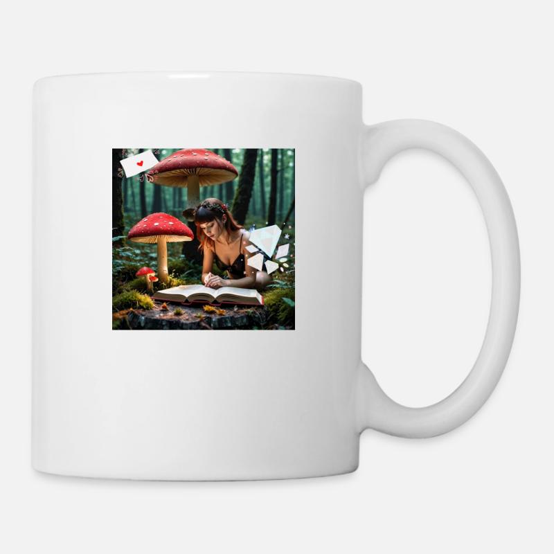 Lesen im Zauberwald. - Tasse - Weiß