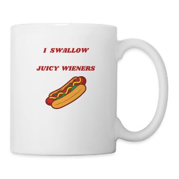 ICH SCHLUCKE SAFTIGE WIENER - Tasse - Weiß - Rechts