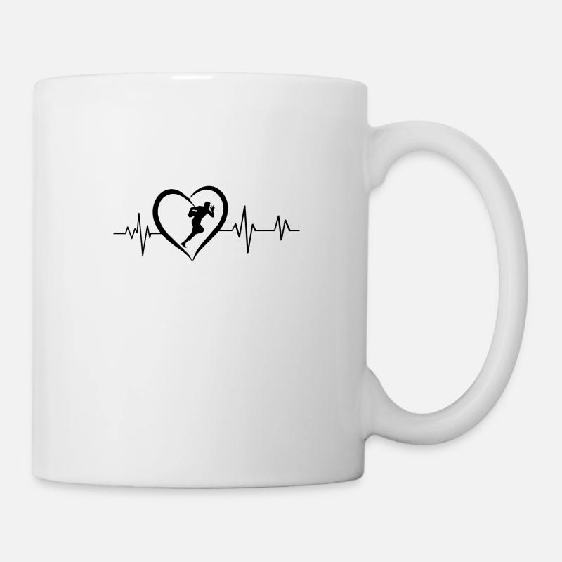 Rugby-Herzschlag - Tasse - Weiß