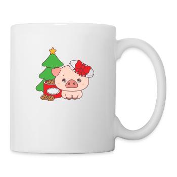 X-Mas Pig - Tasse - Weiß - Rechts