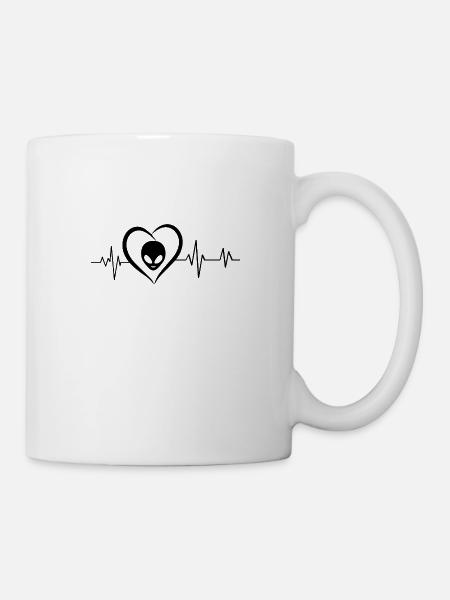 Herzschlag von Außerirdischen - Tasse - Weiß