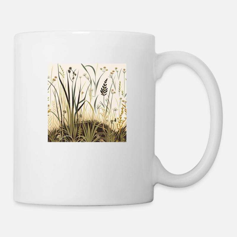 Wildblumenwiese - Tasse - Weiß