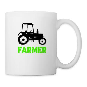 traktor farmer - Tasse - Weiß - Rechts