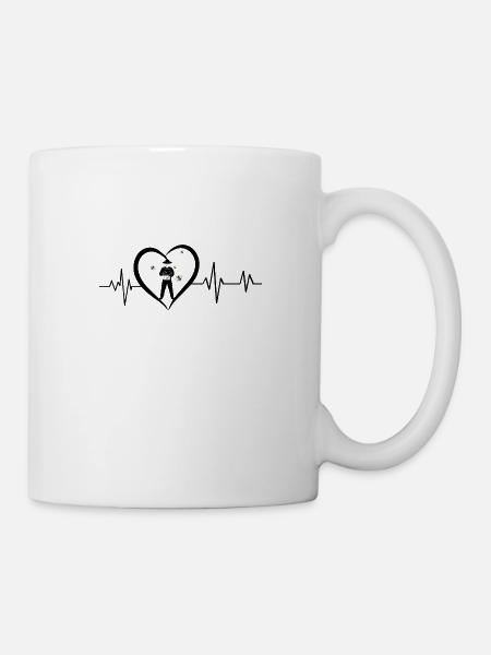 Herzschlag Imker - Tasse - Weiß