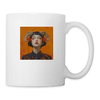 Portrait de jeune fille japonaise - Mug blanc - blanc - Droite