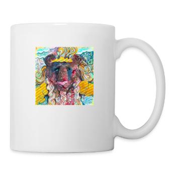 Kriegerischer Löwe - Tasse - Weiß - Rechts