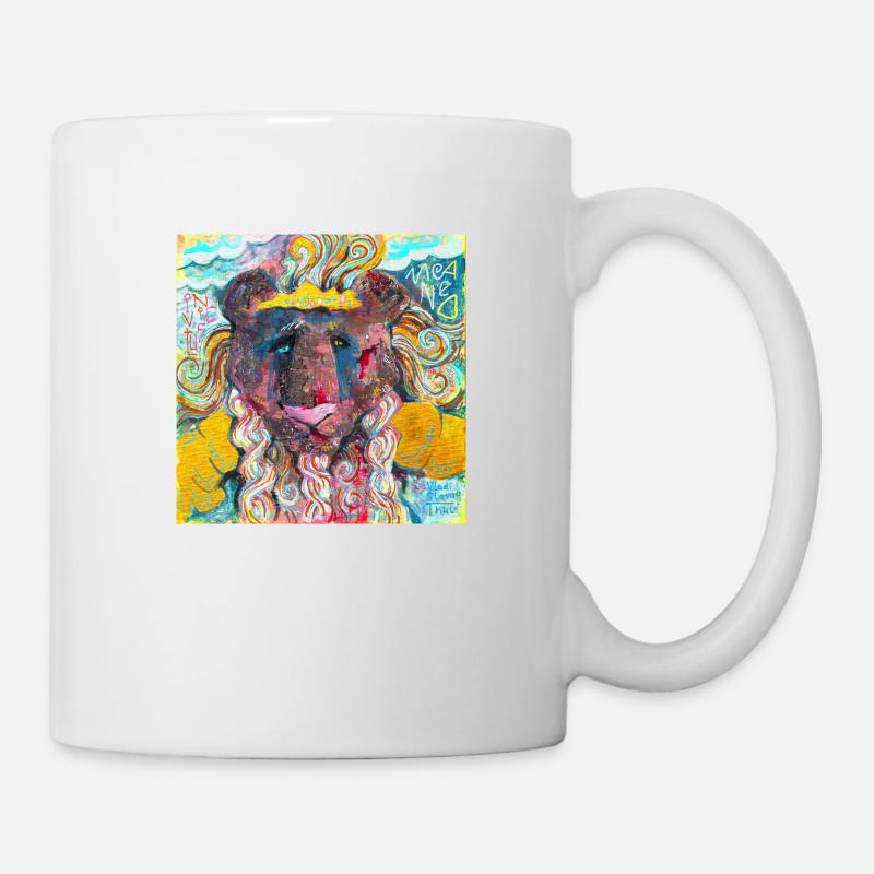 Lion guerrier - Mug blanc - blanc