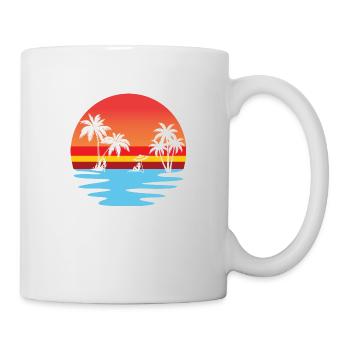 Rétro coucher de soleil été 20240712 180510 0000 - Mug blanc - blanc - Droite