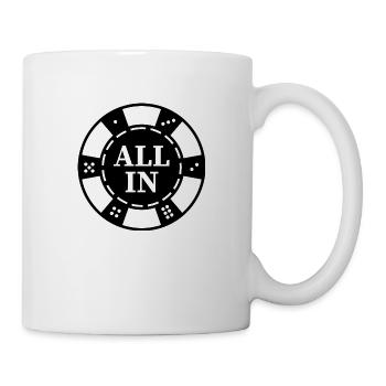 "ALL IN" Casino-Chip - Chip for Poker players - Mug - white - Right