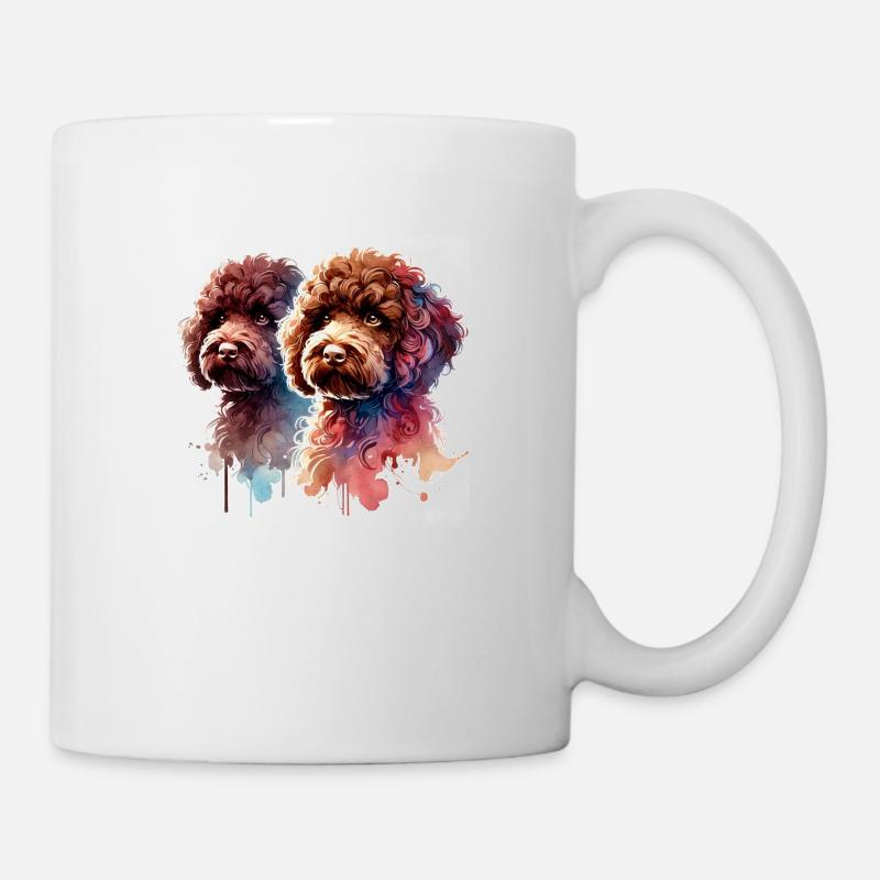 Lagotto Romagnolo aquarelle - Mug blanc - blanc