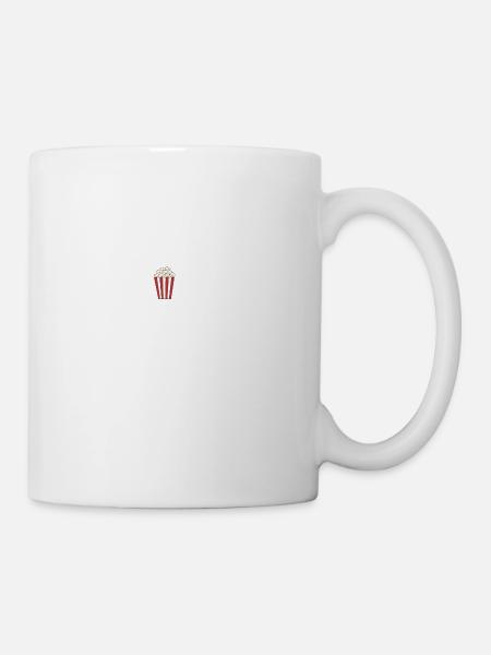 Popcorn-Herzschlag - Tasse - Weiß