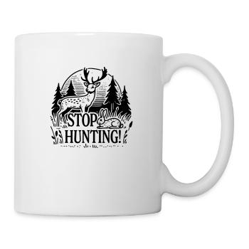 Stop Hunting - Tasse - Weiß - Rechts