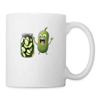 Pickle Reacting To Jar Of Pickles - Pickle Lovers - Tasse - Weiß - Rechts