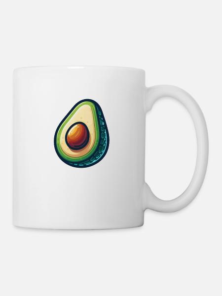 Avocado-Frucht - Tasse - Weiß