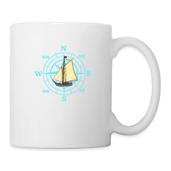 Compass Sailing Ship Ship Ships Travel - Mug - white - Right