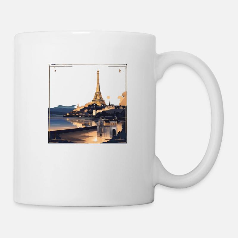 Éclat Parisien Sous les Étoiles - Mug blanc - blanc