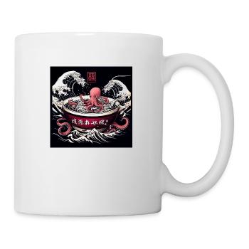 Octopus and Noodles - Asian Gourmet Food - Mug - white - Right