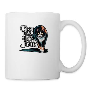 Angry cat - not on the right day - Mug - white - Right