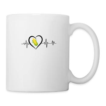 Herzschlag Mais - Tasse - Weiß - Rechts