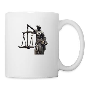Waagen der Gerechtigkeit in Monochrom - Tasse - Weiß - Rechts