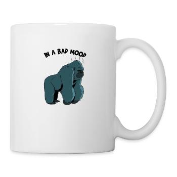 Gorille de mauvaise humeur - Mug blanc - blanc - Droite