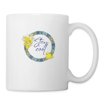 Stay Cool in Summer | Summer Mediterranean Floral - Mug - white - Right
