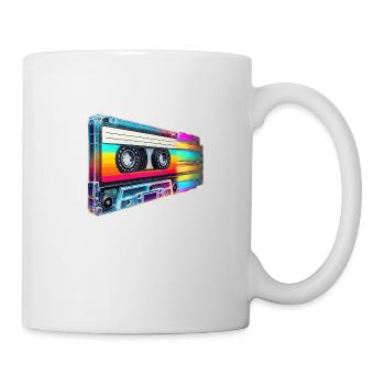 Retro Cassette - Tasse - Weiß - Rechts