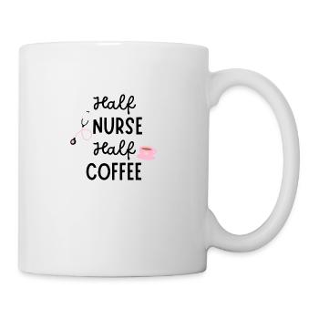 Mi-infirmière, mi-café - Mug blanc - blanc - Droite