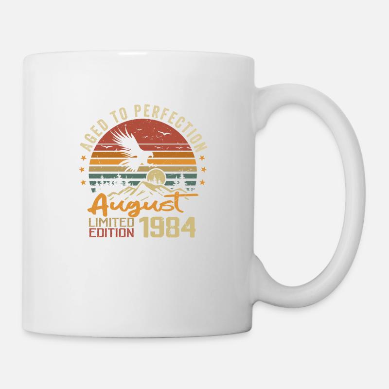 Millésime Août 1984 Cadeau Anniversaire Août 1984 - Mug blanc - blanc