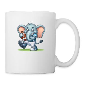 Cute American Football Player Elephant - Mug - white - Right