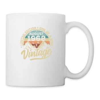 Geburtstag August 1968 Geburtstagsgeschenk August - Tasse - Weiß - Rechts