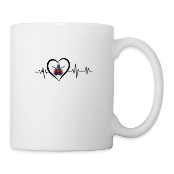battement de cœur soudeur - Mug blanc - blanc - Droite