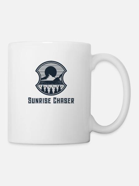 Simple Sunrise Chaser Design - Mug - white