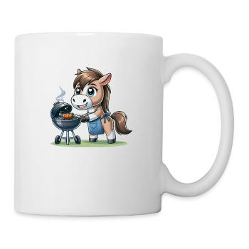 Cute BBQ Horse - Tasse - Weiß - Rechts