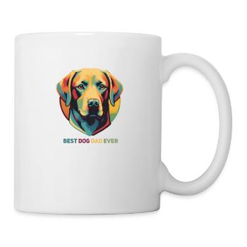 Vintage Hund bester Hundebesitzer - Tasse - Weiß - Rechts