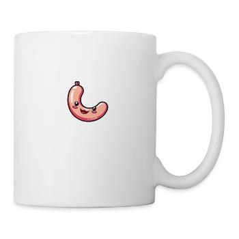 Cheerful sausage with sweet face - Mug - white - Right